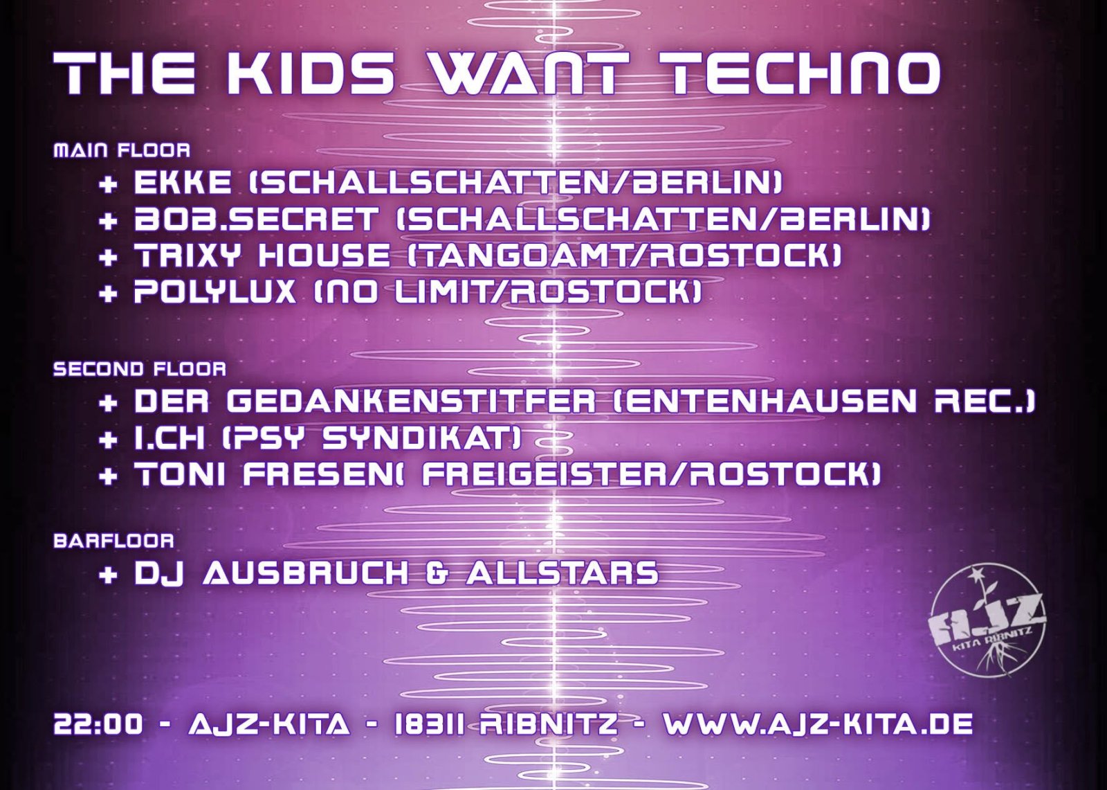 Flyer: kids want techno (2012)